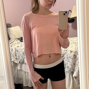 long sleeve victoria’s secret pink top